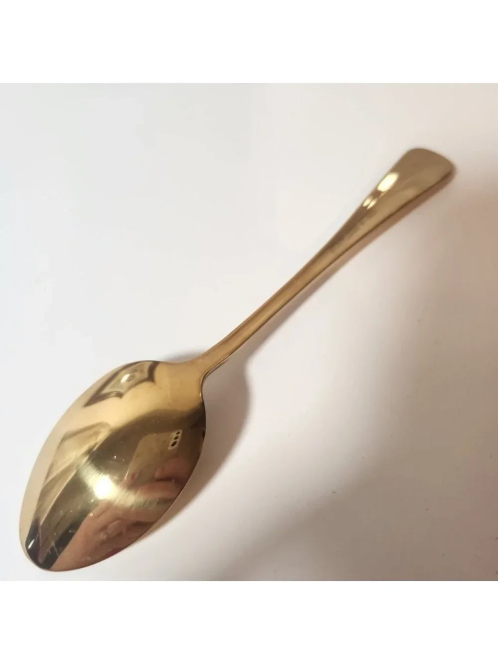 Yumi Gold Tone Metal Dessert Coffee Spoon Engraved Logo‎ 6 Inch Flatware